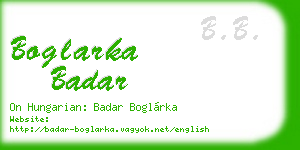 boglarka badar business card