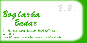 boglarka badar business card